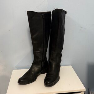 AF ( Alberto Fermani) Black Leather Knee-High Boots